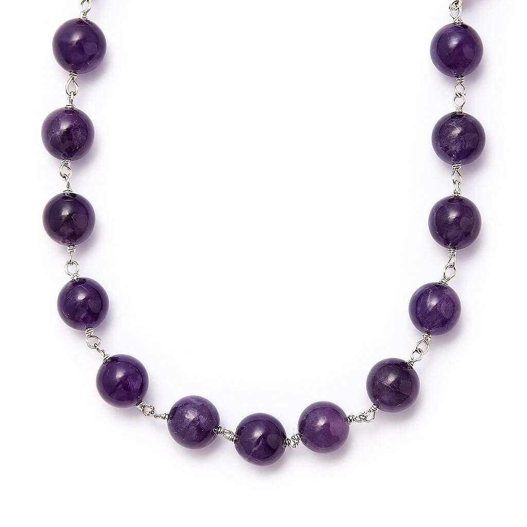 گردنبند آمیتیست پخش در زنجیر سوبی گالری