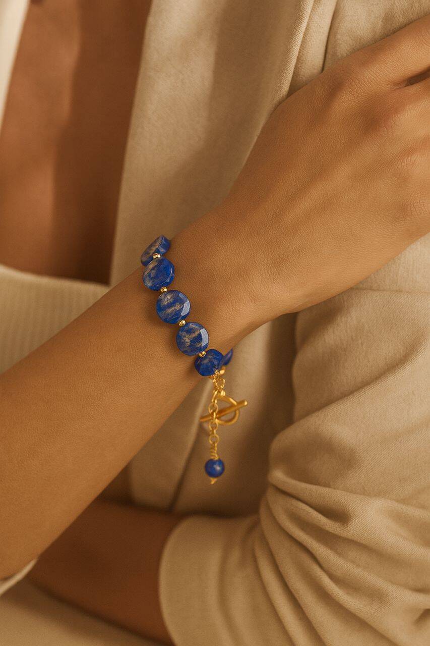 دستبند لاجورد سکهای تراش سوبی گالری