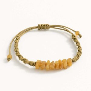 دستبند کهربای چیپسی بافت سوبی گالری