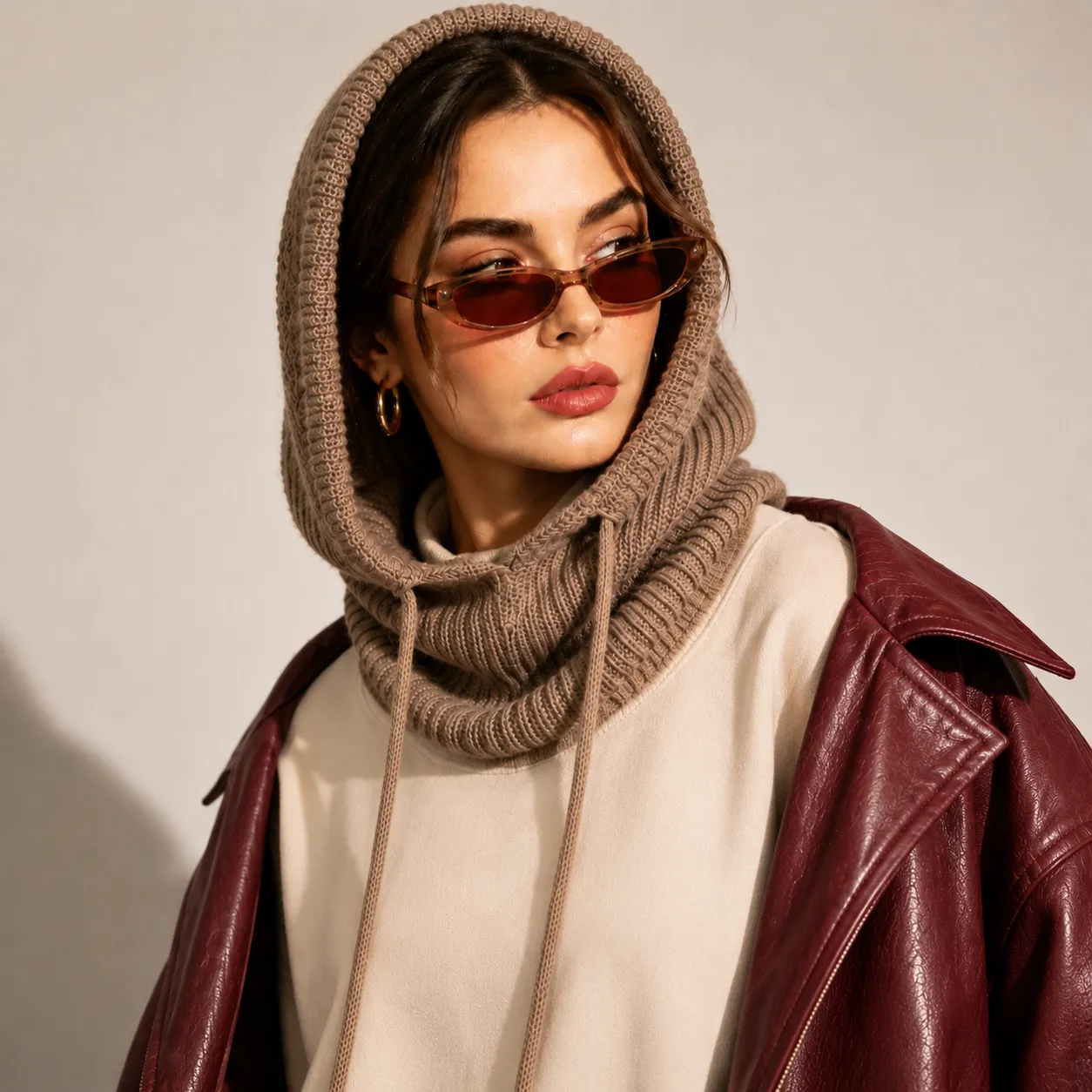 کلاه هودی بافتنی دستبافت سوبی گالری